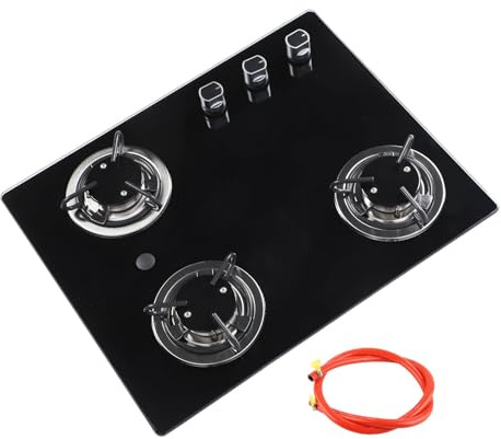 Gas Stove Cooktop 3 Burner 1.8Kw LPG, Boat Caravan RV with Minimalist Design, Easy Cleaning and Portable Use