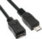 CY USB 2.0 Micro USB 5Pin Male to Female Extension Cable - Hi Speed Data & Power (20cm)