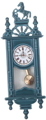 Toddmomy Mini Pendeluhr Im Vintage-Stil Puppenhaus Deko Hängendes Modell Für Miniatur-szenen Retro Wanduhr Für Wohnzimmer Charmante Uhr Für Kreative Gestaltung