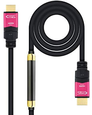 Velocraze Cavo HDMI da 15 metri, compatibile con 4K versione 2.0, trasmette audio e video ad alta definizione, colore nero.