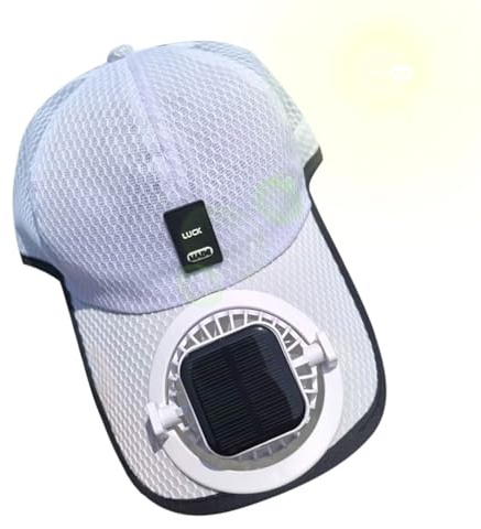 Nudorpn Solar Ventilator - DamensonnenMit Solarventilator,Leichter UV Scz SonnenFür Angeln Wandern Bergsport