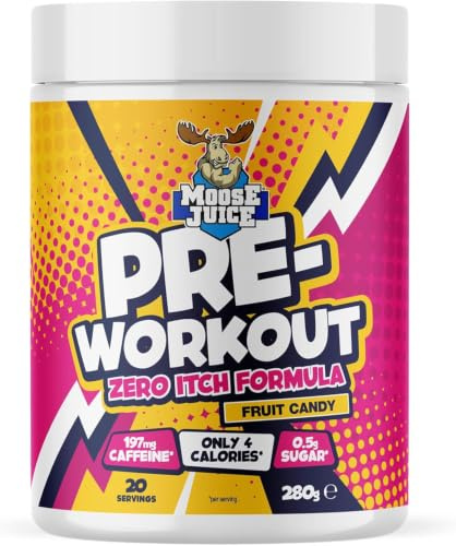 Muscle Moose Pre-Workout Zero Itch 280 g – Fruchtbonbons