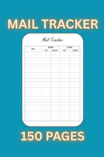 Mail Tracker Log Book: 150 Pages to Record Incoming and Outgoing Mail | 6 × 9 Inch Organizer for Home, Office, and Business Use
