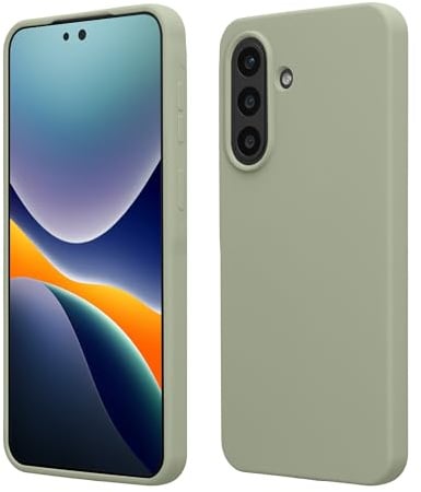 kwmobile Handyhülle für Samsung Galaxy A57 5G Hülle - Case Silikon - Kabelloses Laden - Schutzhülle Cover in Graugrün