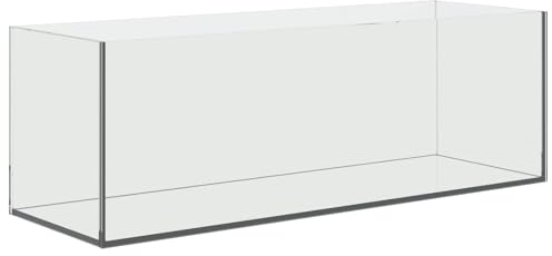 Aquarium 60 x 20 x 20 cm aus Glas - Rechteckiges Fischbecken für Fische und Wasserpflanzen - Transparentes Nano-Aquarium für Einsteiger