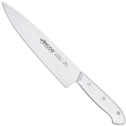 Arcos Montblanc, Cuchillo Chef, Acero Inoxidable Nitrum 200 mm, Mango Polioximetileno, POM Blanco