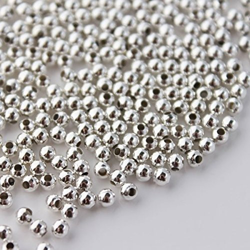 250 Silver Plated Spacer Beads 3mm Jewellery Making Findings Crimps J16061B