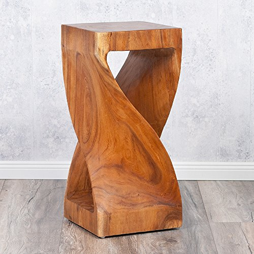 LEBENSwohnART Beistelltisch Millenium ca. H65cm Suar Holz Massivholz Telefontisch Deko-Säule