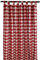 Schlaufen-Dekoschal Karo mit Edelweiß Rot | Landhaus-Vorhang rot-weiß kariert 8 Schlaufen hochwertige Webware | Übergardine für Küche, Esszimmer, Gästewohnung, Kaminzimmer Höhe x Breite 240 x 130 cm