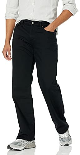 Amazon Essentials Herren Bootcut-Jeans mit gerader Passform - Auslauffarben, Schwarz, 29W / 34L