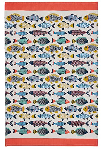 Ulster Weavers Geschirrtuch für Aquarium, 100% Baumwolle, mit niedlichem mehrfarbigem Fischtier-Design, Küchen- und Kochgeschenke für Bäcker und Köche, Haushaltswaren und Küchenutensilien