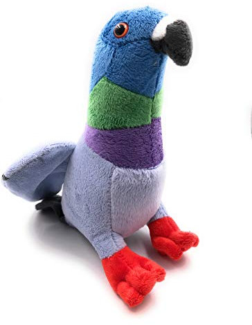 Onwomania Plüschtier Kuscheltier Stoff Tier Taube blau Vogel 19 cm