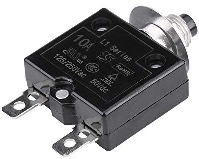 Disjoncteur, Interrupteur de disjoncteur disjoncteur de commutateur thermique de remise manuelle sur le protecteur actuel de surcharge 5A/8A/10A/15A/18A/20A/30A (10A)