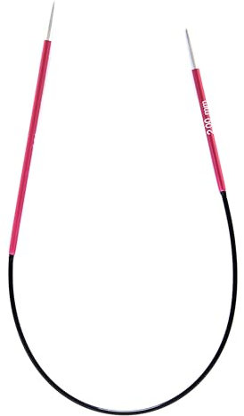 KnitPro K47050 Rundstricknadel, Metal, Rosa, 25cm / 2mm