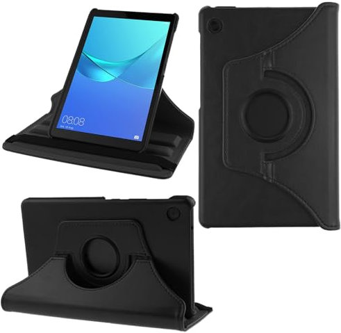 COOVY® 2.0 Funda para Huawei Matepad T10 / T10S (10.1) Smart 360º Grados ROTACIÓN Cover Case Protectora Soporte | Negro