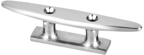 Agatige Marine Boat Cleats,316 Stainless Steel Dock Cleats,8 Inch Base Cleat Mooring Dock Rope Cleats Boat Base Cleat,Marine Cleat Open Base Mirror Polished Boat Accessories for Kayak,Fishing Boat