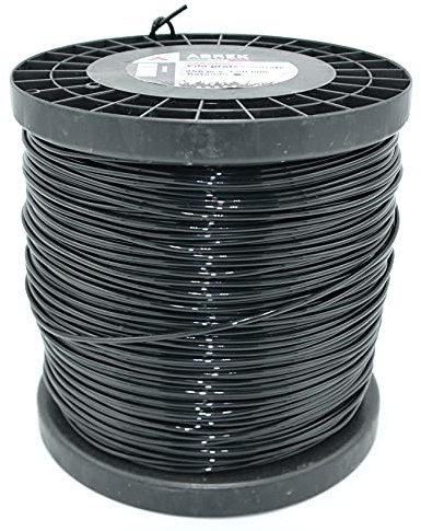 ABREK D. 3,3 MM X 204 MT Quadro Filo DECESPUGLIATORE Black Bobina Testina Giardino