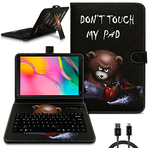 NAmobile Tastatur Hülle QWERTZ Bluetooth kompatibel mit Samsung Galaxy Tab S9 11 Zoll Schutzhülle Cover Tablet Tasche 11' Case Keyboard kabellos Ultra deutsches Layout, Farben:Motiv 2