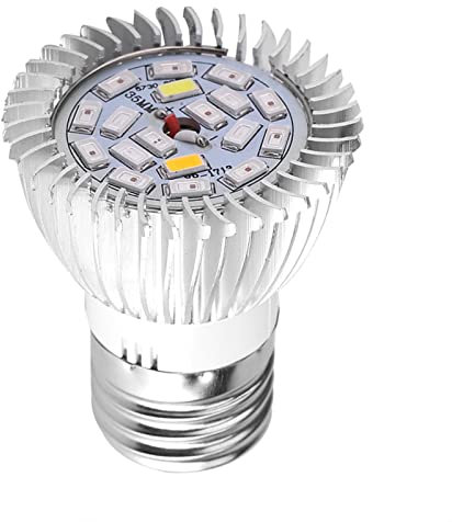 Pflanzenlampe, Vollspektrum-Pflanzenglühlampe, E27/E14/GU10 LED-Pflanzenlampe, 85‑265 V, 18 W, Pflanzenlampe, perfekt für die Aussaat und Aufzucht von Zimmerpflanzen, Blumen und Gärten(GU10)