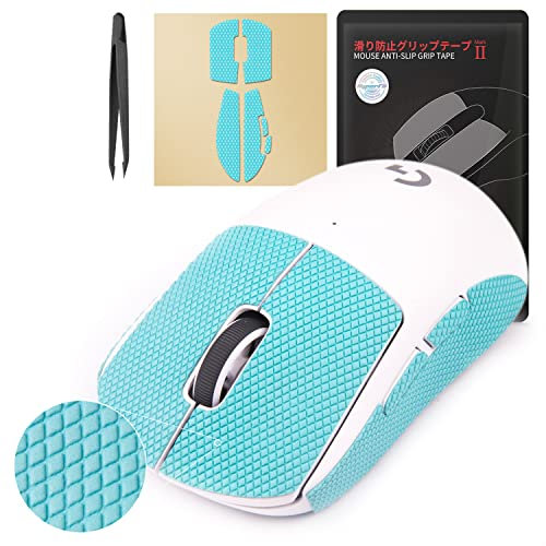 Hotline Games [ Grip Upgrade 2.0 Plus Anti Slip Grip Tape Compatible With Logitech Gaming Mouse Skins, Cut to Fit, Easy to Apply (for G Pro X Superlight Wireless, Ice Blue)