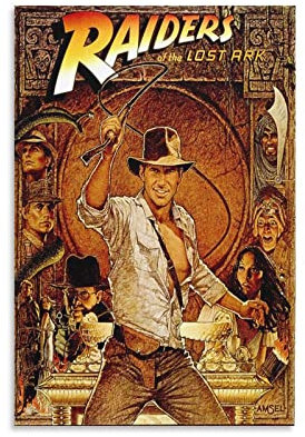 QIUMING Raiders of The Lost Ark Filmposter Oscars 80er Jahre Kunstdruck Leinwand Poster Moderne Schlafzimmer Dekor 20 x 30 cm