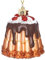 SIKORA Schokoladen Pudding besondere Weihnachtskugel Glas Christbaumschmuck Deko Figur Weihnachten Anhänger Ornament - Trend Line - BS566