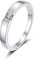 ANAZOZ Eheringe Silber 925, Hochzeit Ringe Damen Personalisiert Größe 52 (16.6) Solitärring mit Moissanit 0,3 Karat