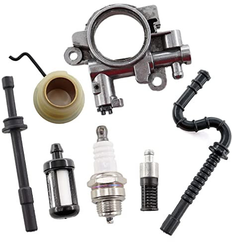 MCHNIC Ölpumpe Antrieb Schnecke Schneckengetriebe mit Benzinschlauch Benzinfilter Zündkerze für Stihl 029 039 MS 290 MS 310 MS 390 Motorsäge Kettensäge Ersetzt 1127 640 3201