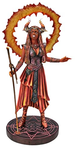 Pacific Giftware Magierin Figur Element Feuer - Elemental Magic by Anne Stokes | Dämonin Hexe Sammelfigur Statue Zauberin Teufelin