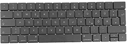 OLVINS Teclado de repuesto GR alemán compatible con MacBook Pro de 13 pulgadas 15 pulgadas A1706 A1707 Touch Bar GR Keyboard finales de 2016 mediados de 2017