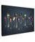 MuchoWow© Leinwand Bilder 90x60 cm Wanddeko Wohnzimmer Aesthetic Room Decor Deko Zimmer Wandbilder Modern Bild auf Leinwand Bild Küche - Gewürze - Löffel - Silber - Gewürz - Industrial