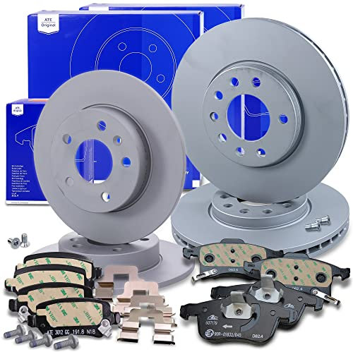 ATE Bremsenset inkl. Bremsscheiben vorne Ø 280 mm belüftet + hinten Ø 264 mm voll und Bremsbeläge vorne + hinten Kompatibel mit OPEL ASTRA (A04, L70), COMBO, MERIVA A (X03), B (S10), ZAFIRA A, B (A05)