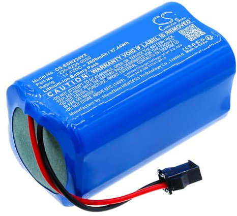 TECHTEK Battery 2600mAh compatible with [Lenovo] for D450, for E1-L, for [Ultenic] for D5s Pro, for [Ecovacs] for D83, for Deebot U2, for Deebot U2 Pro, for DGN22, for DGN22-11, for DGN22-22, for DO3
