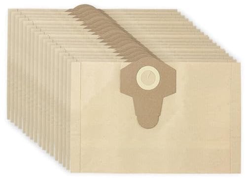 SPARES2GO Dust Bags compatible with Wessex Wet & Dry 1600W 17353 30L Vacuum Cleaner (Pack of 20)