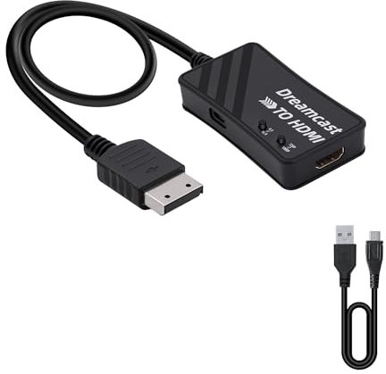 Mcbazel Dreamcast HDTV HDMI Adapter, Dreamcast auf HDMI Konverter, Unterstützung 4:3/16:9 Bildschirmverhältnis 720p/1080p