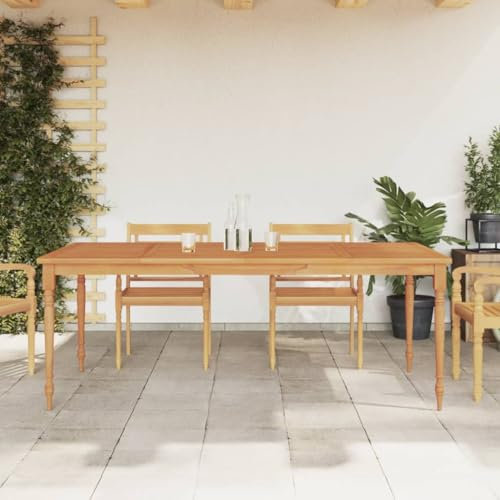 Gartentisch Garten Terrasse Tisch Balkontisch Terrassentisch Freien Esstisch 200x100x75 cm Massivholz Teak