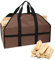 Cesta de madera grande para leña de chimenea - 600D Oxford impermeable plegable bolsa de almacenamiento para leña con asa, multifuncional accesorios de chimenea bolsa para leña bolsa portátil para