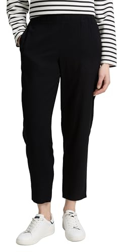 TOM TAILOR Damen 1046512 Loose Slim Fit Hose, 14482-Deep Black, 42W / 28L