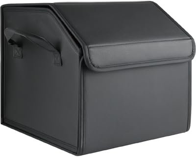 Enerfero Organizador de Maletero Plegable de PU – Caja de Almacenamiento Multiuso para Coche, SUV y Camión – Gran Capacidad – Base antideslizante – Impermeable