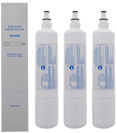 Compatible For Sub-Zero, 4204490 Refrigerator Water Filter For 4290510 F1000 Fits Built-In, PRO48, And Integrated Refrigerators,Replace The Refrigerator Water Filter Accessory(3pcs)