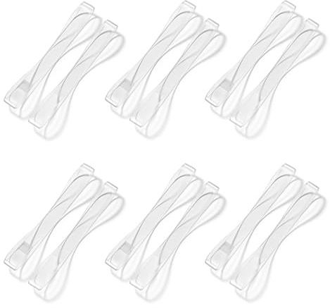Jetstream 6 Pares Cordones de Silicona Transparentes, Correas Invisibles, Correas Zapatos de Tacón, Transparente, Invisible y Desmontable, Adecuado para Tacones Altos y Zapatos de Baile