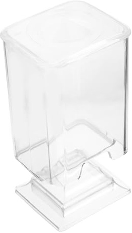 ABOOFAN Plastic Cotton Rounds Box with Dustproof Base Compact Cotton Pad Dispenser for Nail Wipes and Beauty Products Storage Space-saving Organizer for Vanity and Bathroom