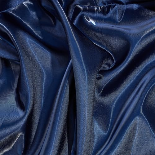 BENECREAT 1.5x1.5 m Luxuriöser Flüssiger Brautsatinstoff Mitternachtsblauer Polyester Satin Stoff Für Die Anfertigung von Brautkleidern Abendkleider & Wohndekorationsprojekte