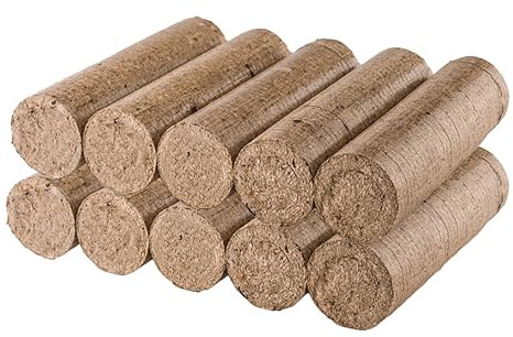 simpa Wood Fuel Briquettes 18-20kg. 100% Wood. Long Lasting Slow Burning Pack of 10 Fuel Logs