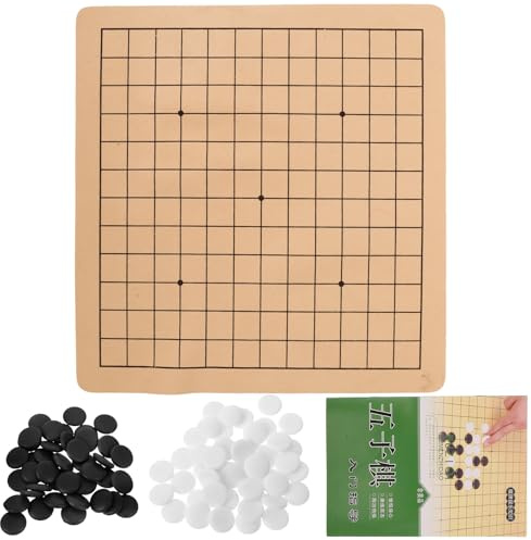 Set di Go per Bambini Portatile Tavoliere in Melamina | Stile Manuale Casuale, Linee Nitide e Pratiche, Pieghevole, Facile da Riporre Stile Casuale