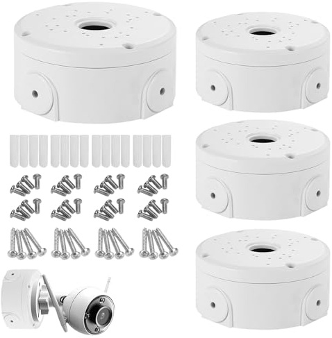 Universal Junction Box, CCTV Junction Box 120x53 mm Universal Solid Metal Mount Boxs Deep Base for Security Surveillance Cameras Outdoor Home Security