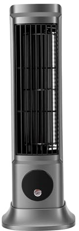 Tosuny Turmventilator für Schlafzimmer, Oszillierender Standventilator ohne Flügel, Leiser Schreibtischventilator mit 3 Einstellbaren Geschwindigkeiten, Rutschfeste Basis, Wiedera