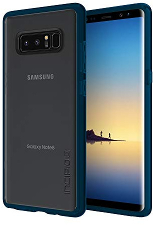 Incipio Octane Pure Case für Samsung Galaxy Note 8 - von Samsung zertifizierte Schutzhülle (Navy) [Extrem robust | Integrierter Bumper | Transparent | Hybrid] - SA-897-NVY