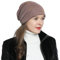 DonDon Mütze Damen Wintermütze Slouch Beanie gefüttert mit Stern Glitzersteinen Gold - Hellbraun