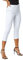 Roman Originals Cropped Jeggings for Women UK Ladies Capri Stretchy Jeans Denim Legging Cotton Summer Trouser Three Quarter 3/4 Length Pull On Cut Off High Waist Smart - White - Size 20